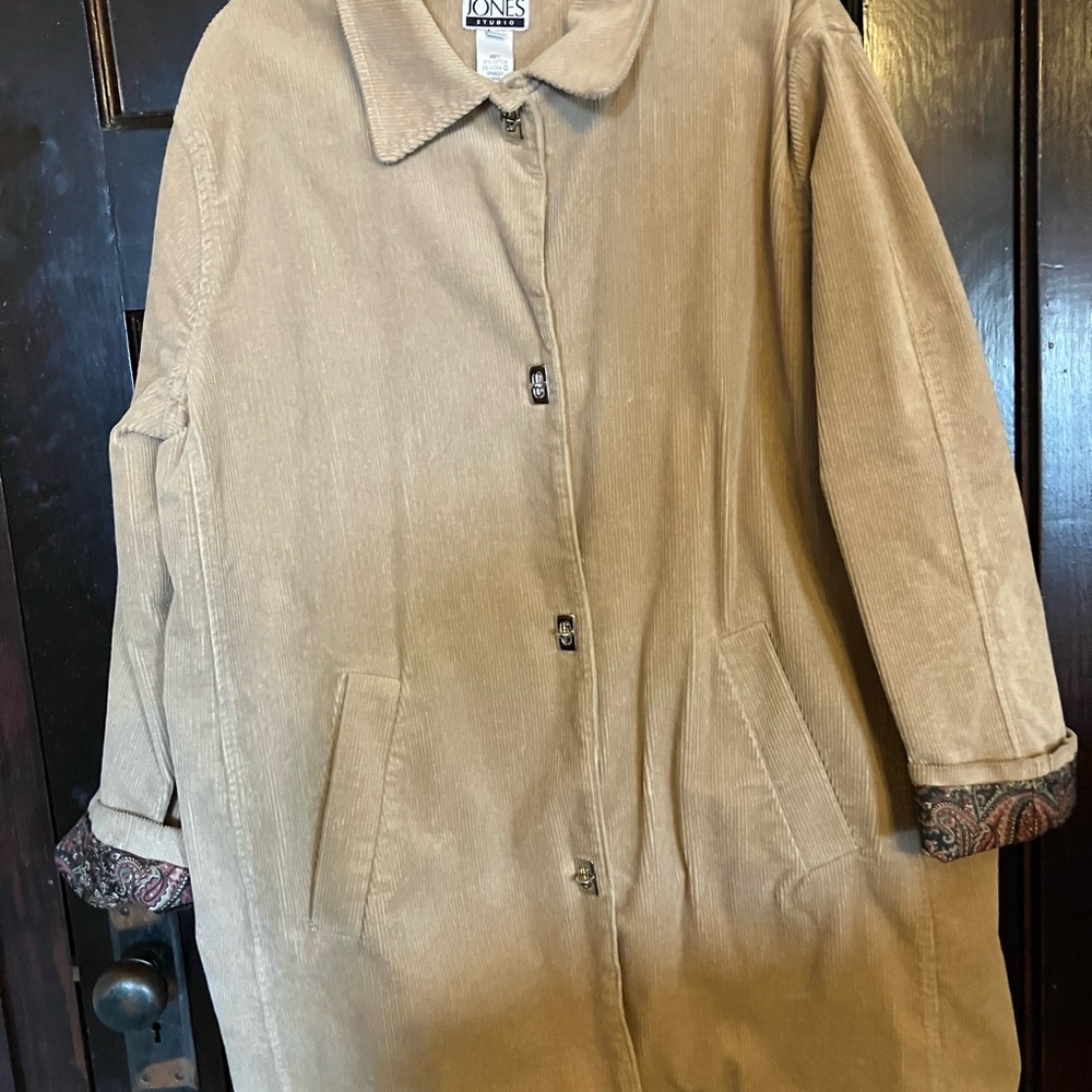 Jones New York Tan Corduroy Women's Coat
